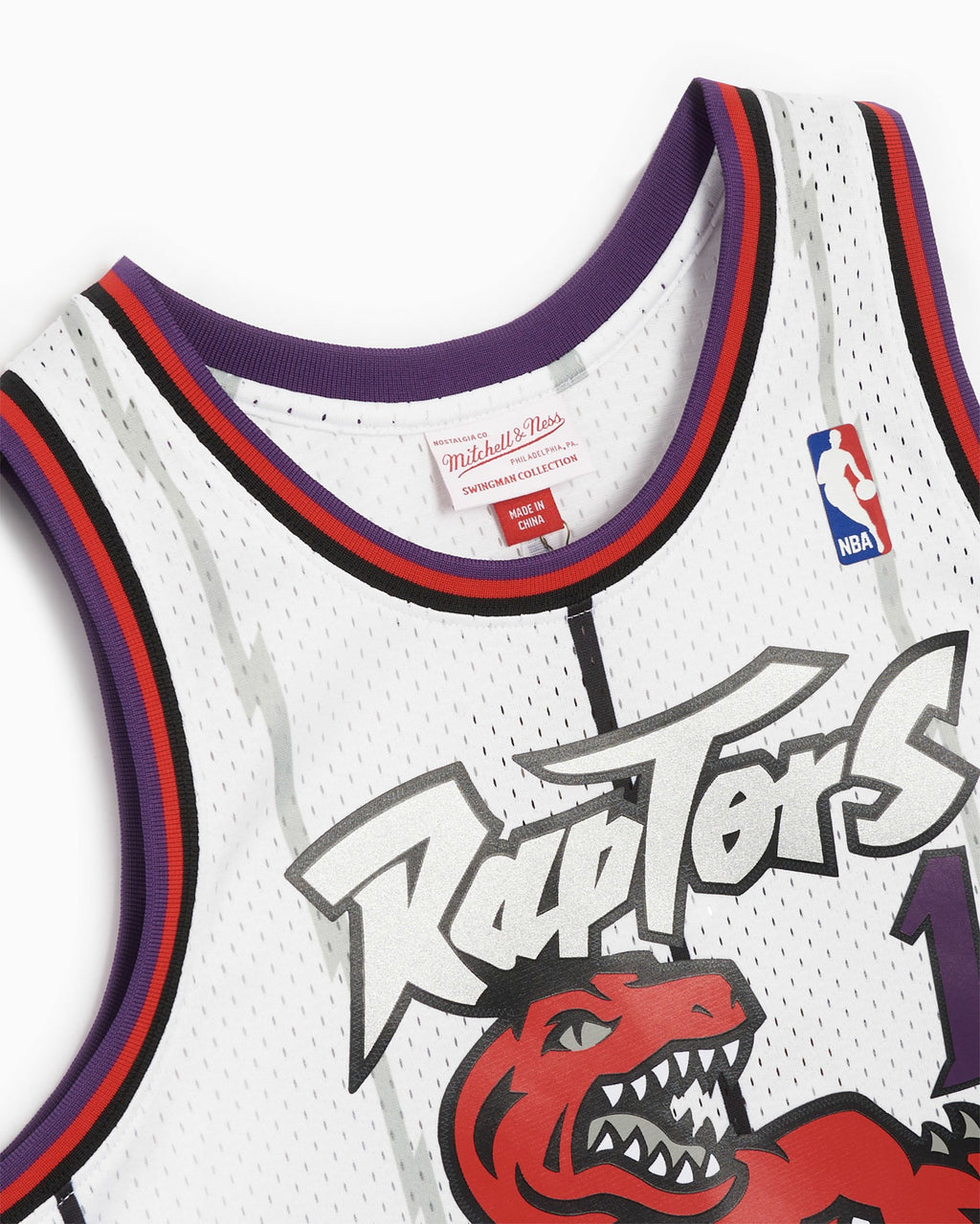 MENS MITCHELL & NESS CREAM TEAM COLOR SWINGMAN JERSEY RAPTORS 1998 VINCE CARTER