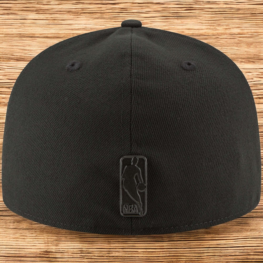 [11575589] Mens New Era NBA GS WARRIORS LOGO SLEEKED FINISH 5950 FITTED - BLACK