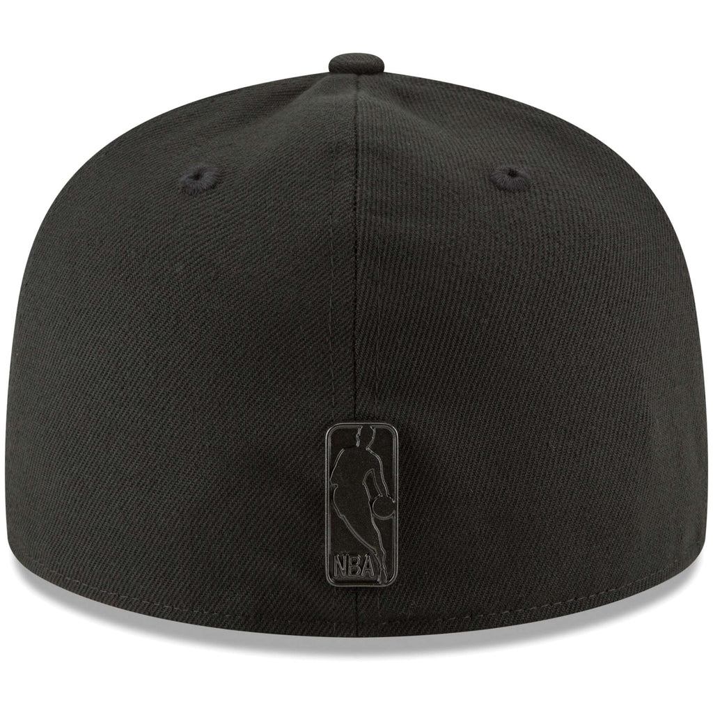 [11575589] Mens New Era NBA GS WARRIORS LOGO SLEEKED FINISH 5950 FITTED - BLACK
