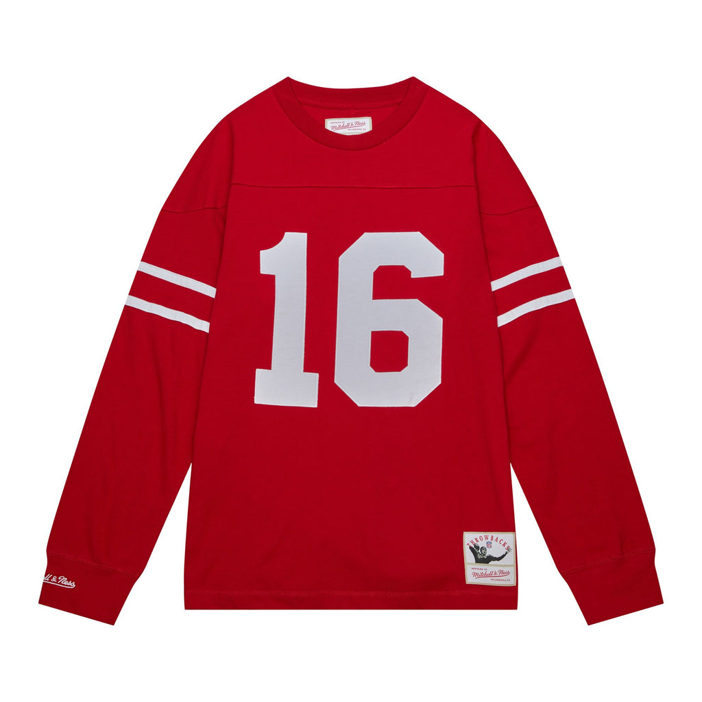 Mens Mitchell & Ness NFL N&N LS TEE 49ERS 1989 JOE MONTANA