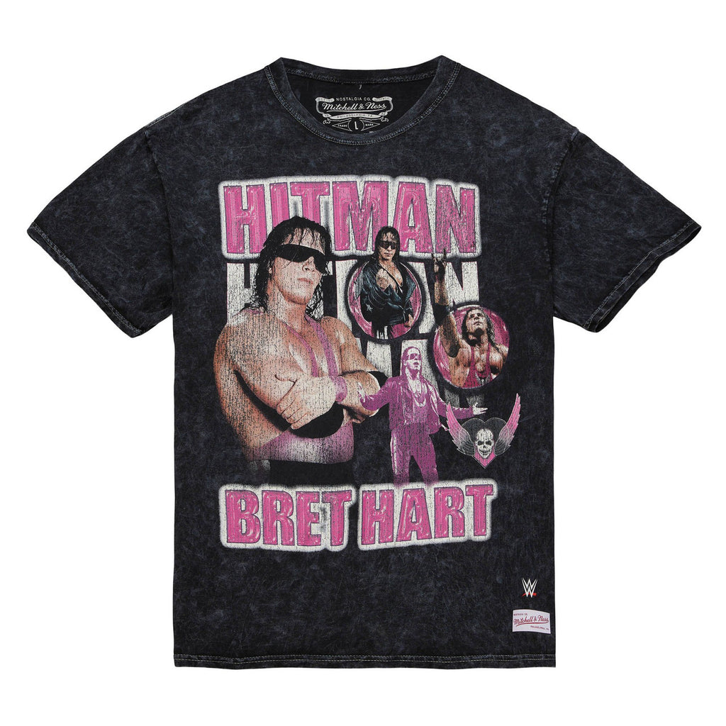 MENS MITCHELL & NESS WWE HART FOREVER TEE BRET 'HITMAN' HART
