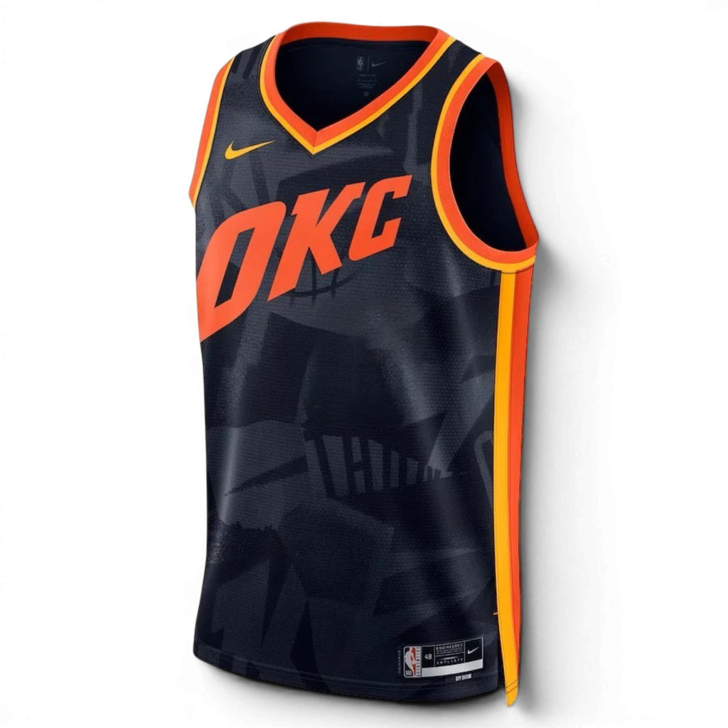 [DX8543-419] MENS NIKE NBA OKC THUNDER CITY EDITION SWINGMAN JERSEY 23