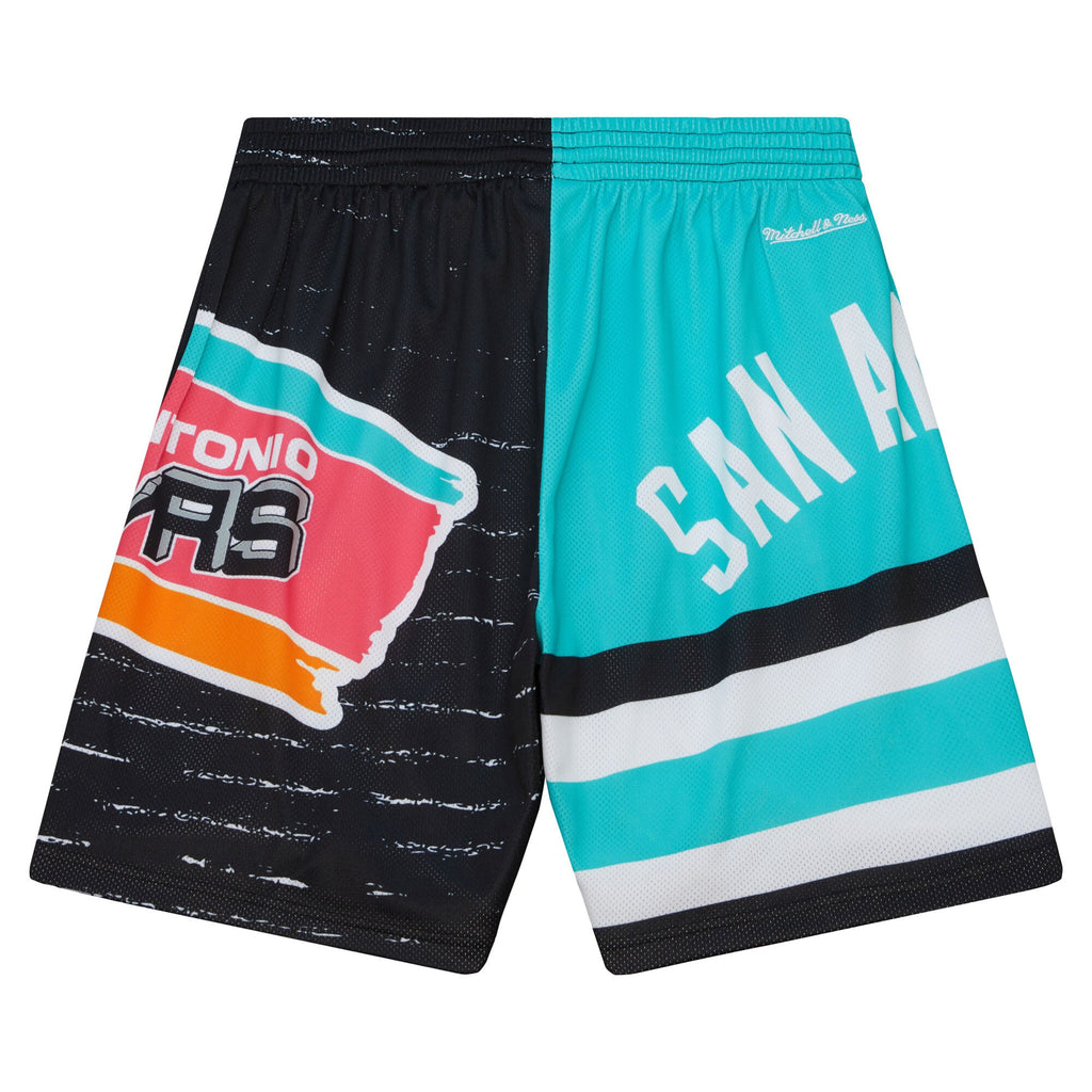 MENS MITCHELL & NESS NBA JUMBOTRON 3.0 SHORTS SPURS