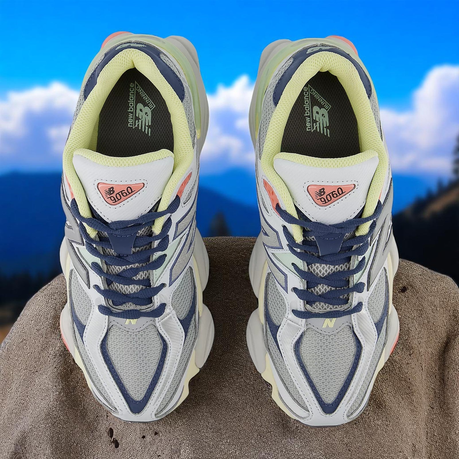 [U9060TMB] Mens New Balance 9060 'Grey Yellow Navy'
