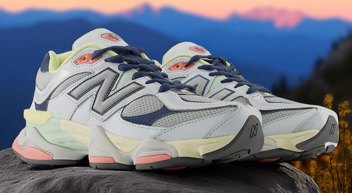 [U9060TMB] Mens New Balance 9060 'Grey Yellow Navy'