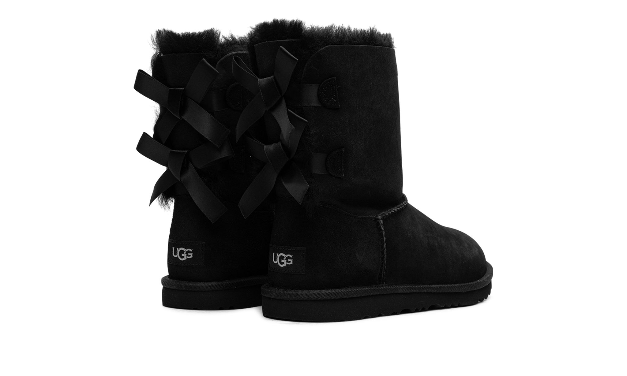[1017394K-BLK] Kids Ugg BAILEY BOW II