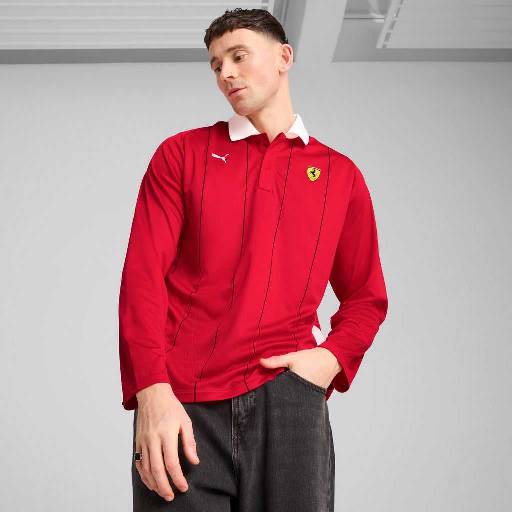 [631265-02] Mens Puma FERRARI RACE JERSEY LS POLO