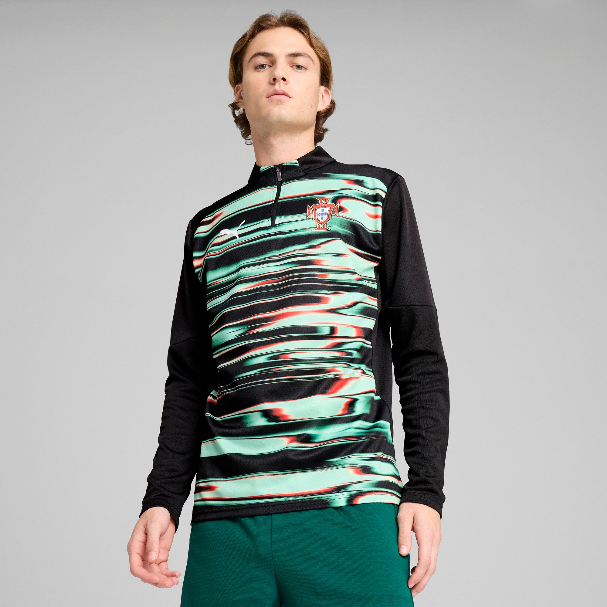 [779545-18] Mens Puma FPF PREMATCH 1/4 ZIPTOP