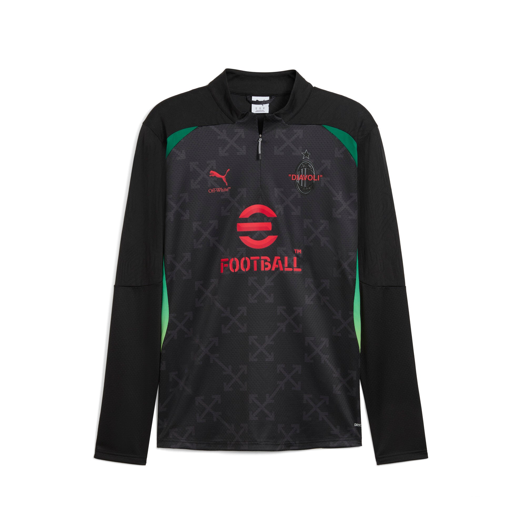 [783006-04] Mens Puma ACM X OFF-WHITE PREMATCH 1/4-ZIP Long Sleeve TOP