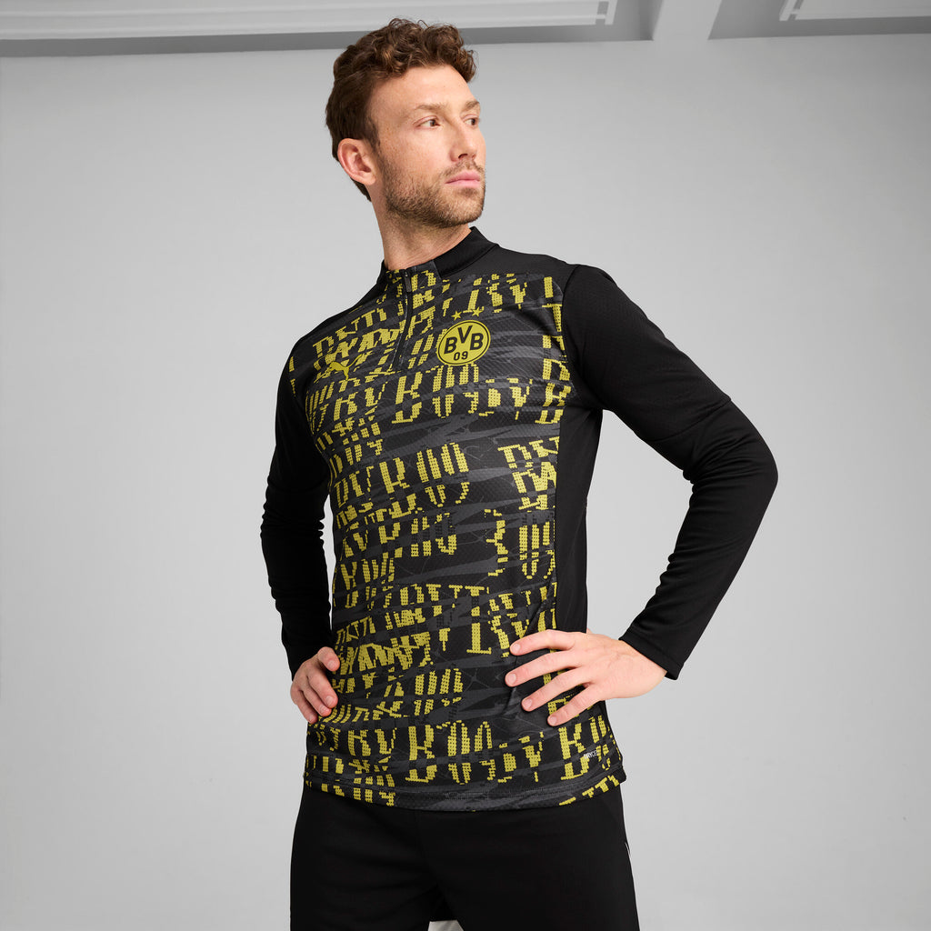 [779115-02] Mens Puma BVB PREMATCH 1/4 ZIP TOP