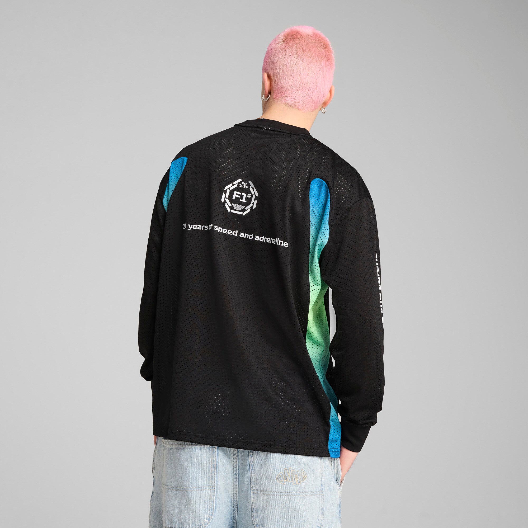 [631642-01] Mens Puma F1 OVERSIZED Long Sleeve TEE