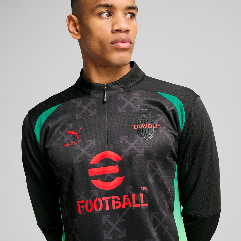 [783006-04] Mens Puma ACM X OFF-WHITE PREMATCH 1/4-ZIP Long Sleeve TOP