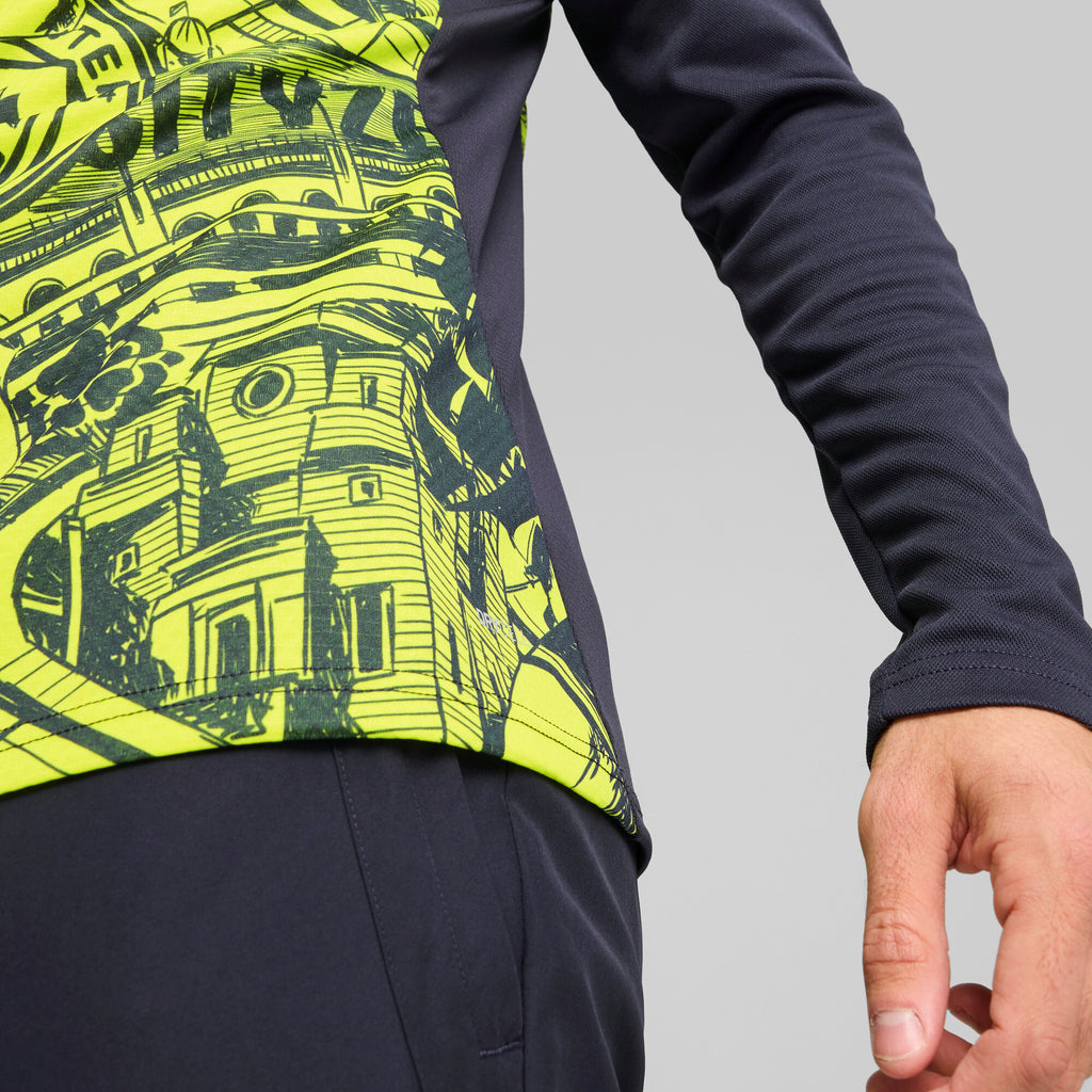 [777579-14] Mens Puma MCFC PREMATCH 1/4 ZIP TOP