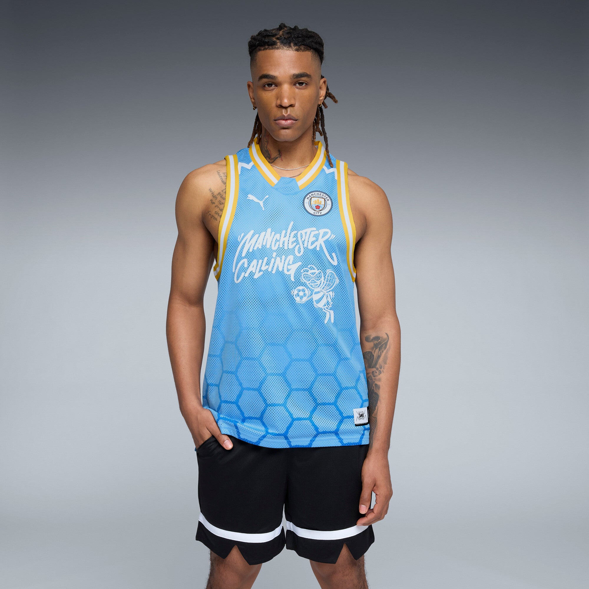 [631693-01] MENS PUMA CWC HOOPS X MAN CITY JERSEY