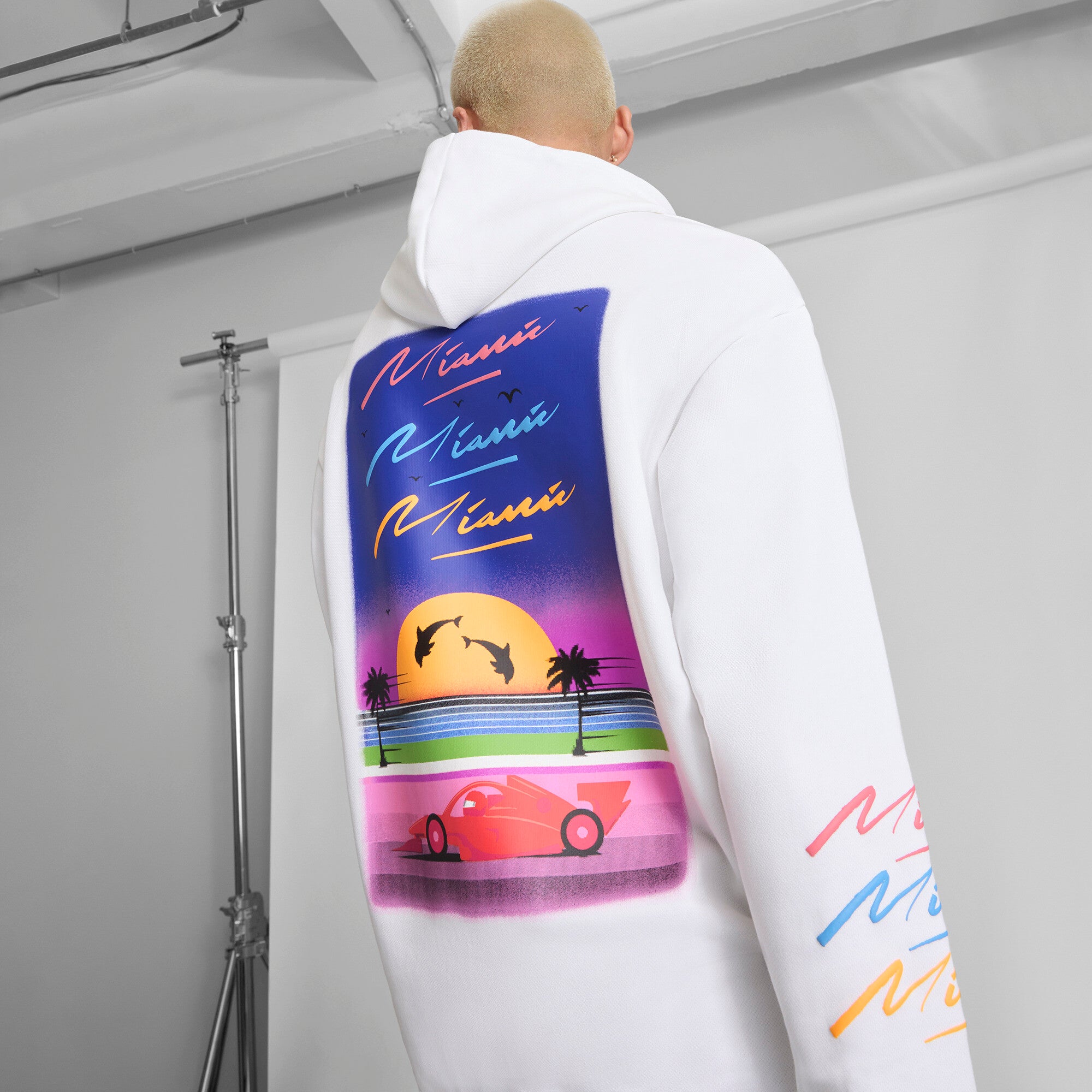 [633409-03] MENS PUMA FERRARI MIAMI GRAPHIC HOODIE