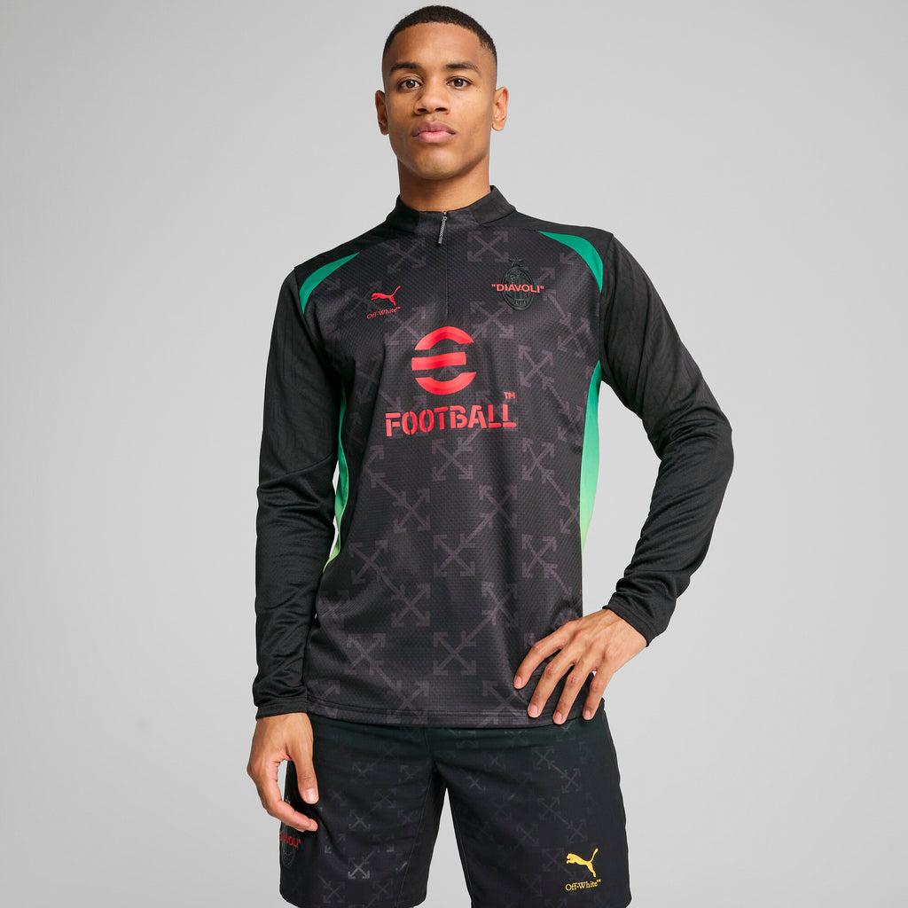 [783006-04] Mens Puma ACM X OFF-WHITE PREMATCH 1/4-ZIP Long Sleeve TOP
