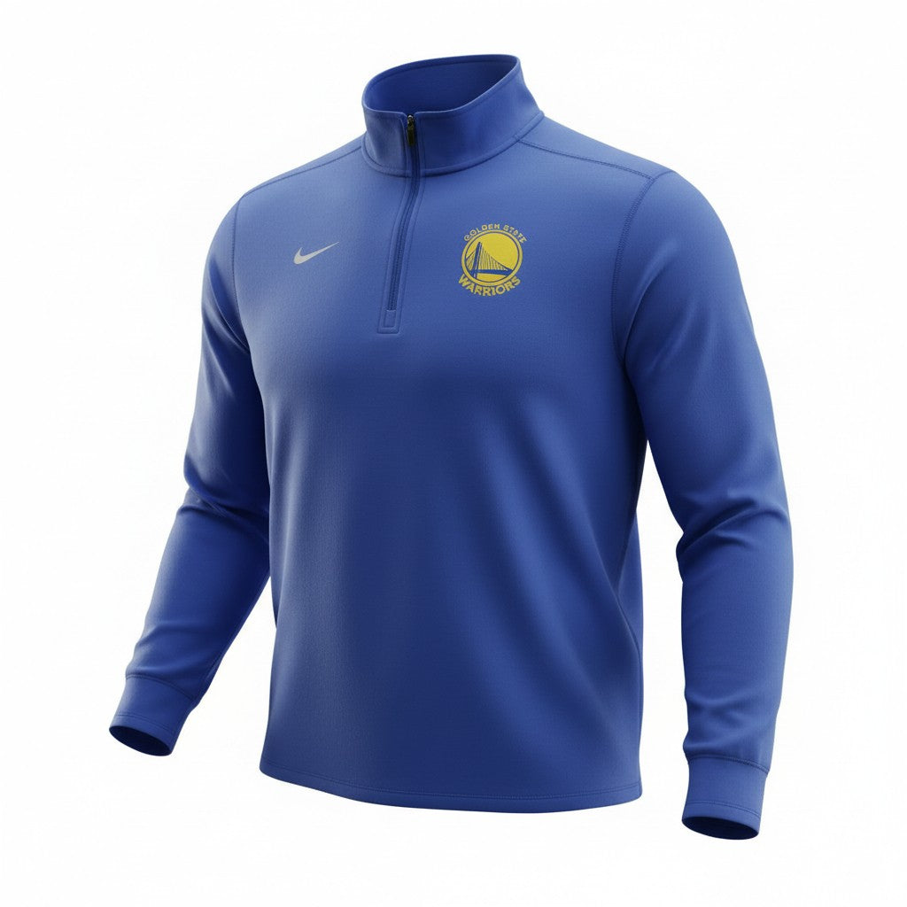 [M53501-ROYAL] Mens Nike NBA Golden State Warriors Solid Element Top Long Sleeve Tee