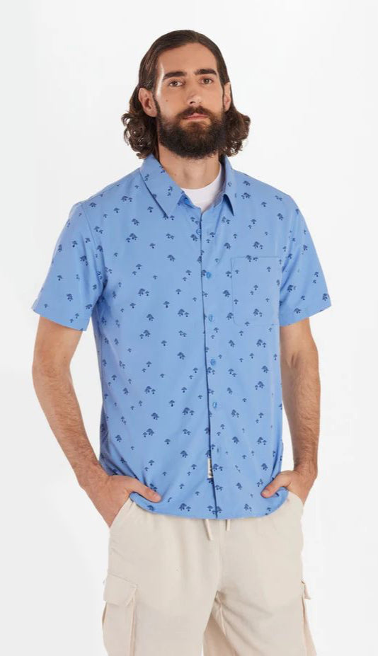 [M14117-23299] MENS MARMOT AEROBORA NOVELTY SHORT SLEEVE BUTTON DOWN SHIRT