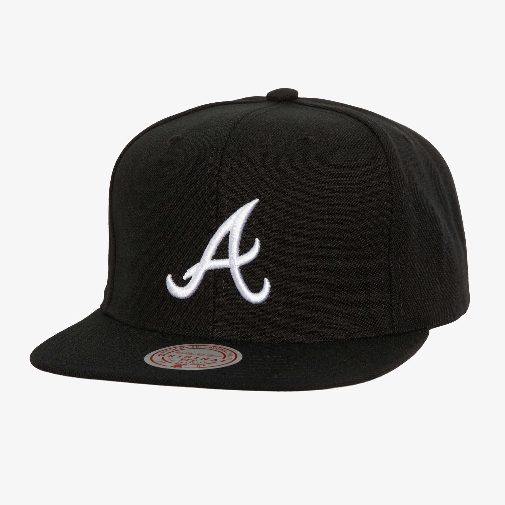 Mens Mitchell & Ness MLB EVERGREEN BLACK WHITE SNAPBACK BRAVES