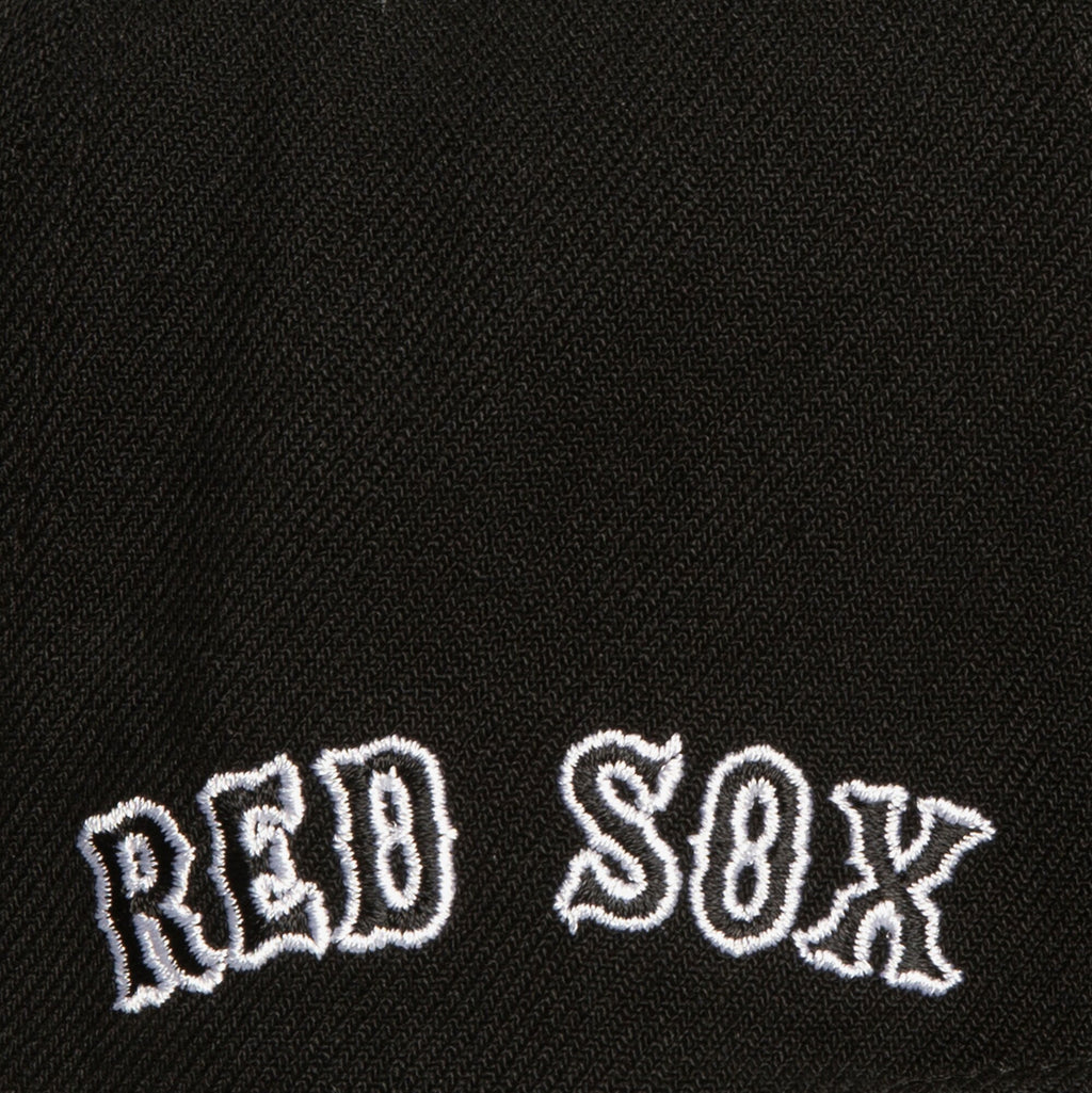 Mens Mitchell & Ness MLB EVERGREEN BLACK WHITE SNAPBACK RED SOX