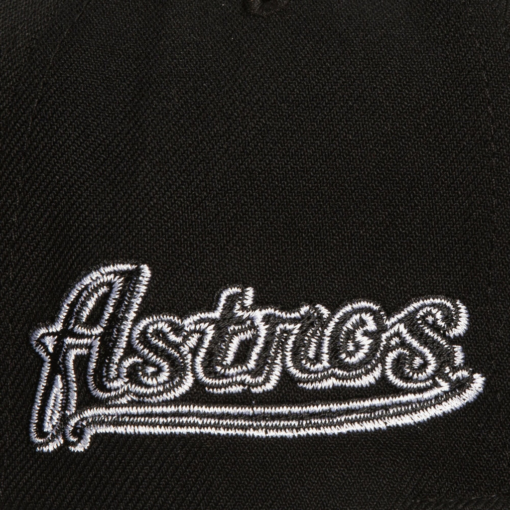 Mens Mitchell & Ness MLB EVERGREEN BLACK WHITE SNAPBACK COOP ASTROS