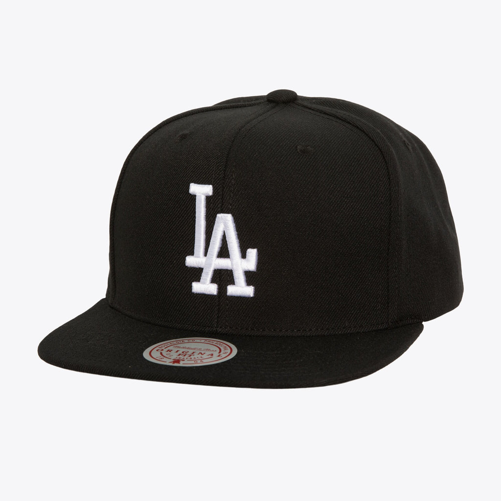 Mens Mitchell & Ness MLB EVERGREEN BLACK WHITE SNAPBACK DODGERS