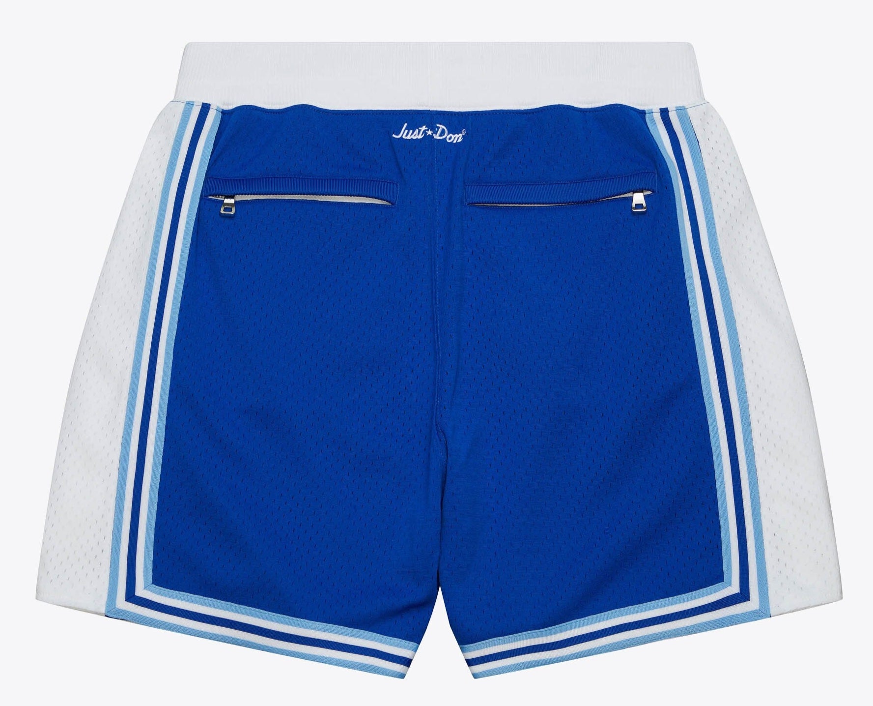MENS MITCHELL & NESS NBA JUST DON BLUE 7IN SHORTS LAKERS