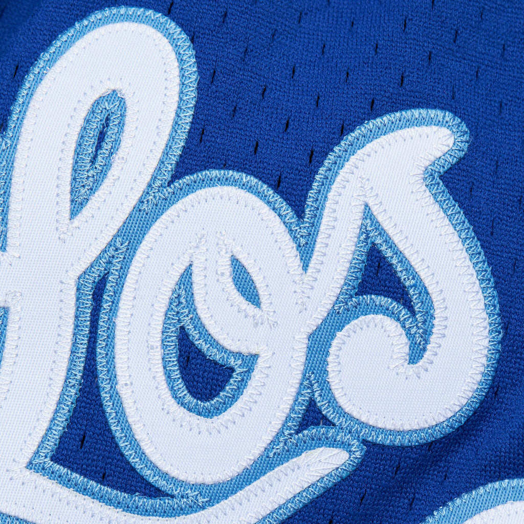 MENS MITCHELL & NESS NBA JUST DON BLUE 7IN SHORTS LAKERS