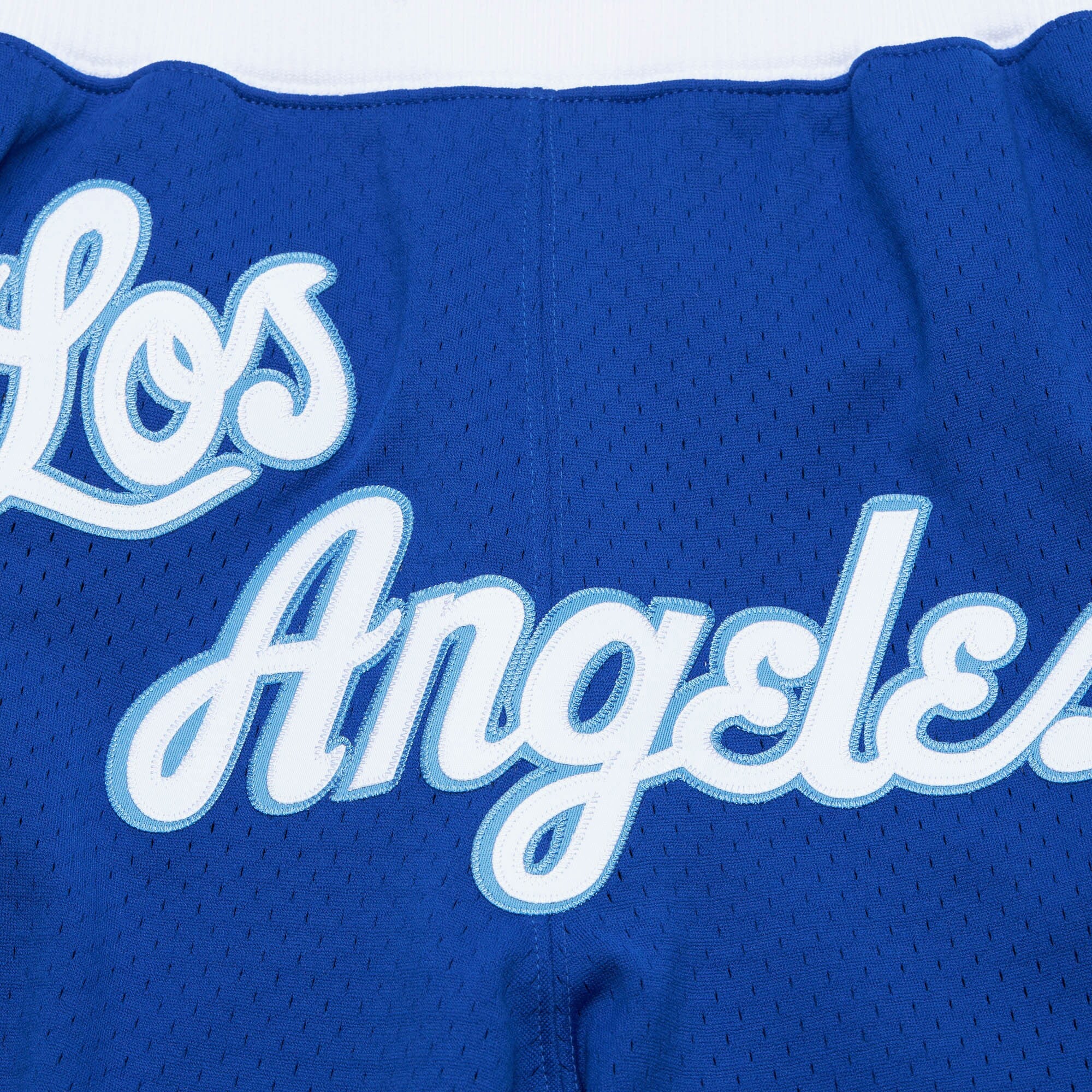 MENS MITCHELL & NESS NBA JUST DON BLUE 7IN SHORTS LAKERS