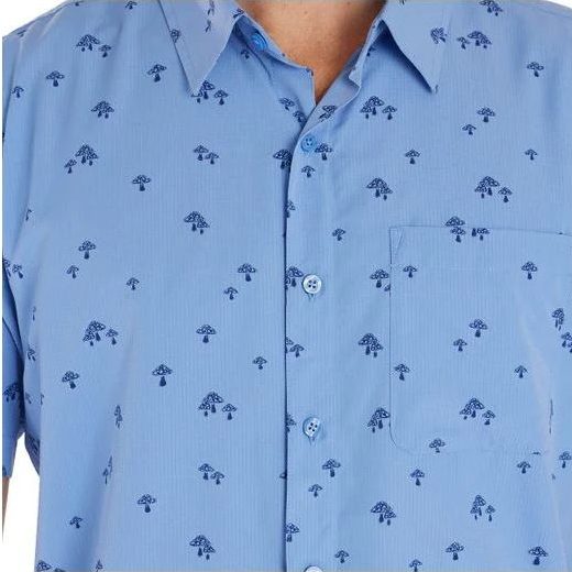 [M14117-23299] MENS MARMOT AEROBORA NOVELTY SHORT SLEEVE BUTTON DOWN SHIRT