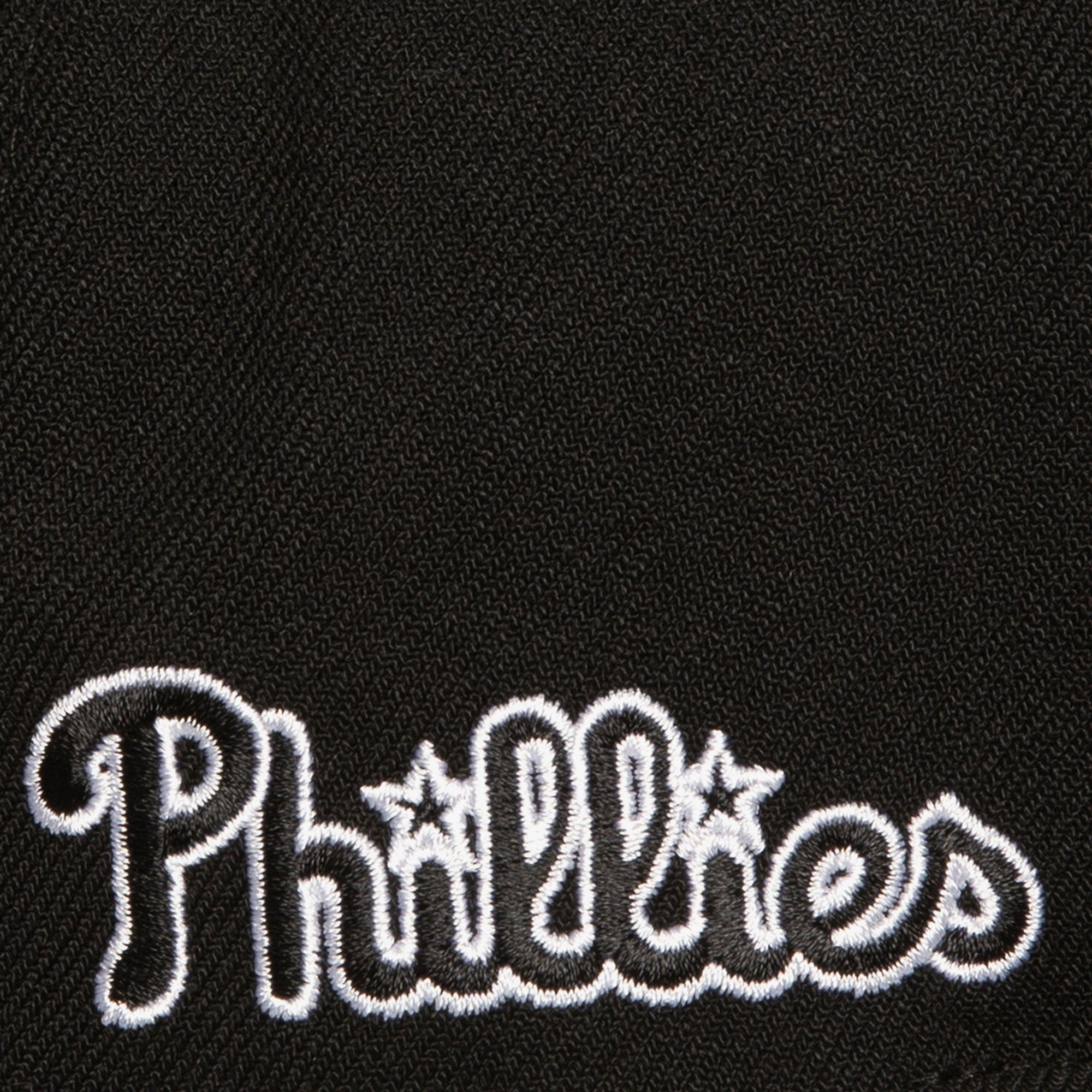 MENS MITCHELL & NESS MLB EVERGREEN BLACK WHITE SNAPBACK PHILLIES