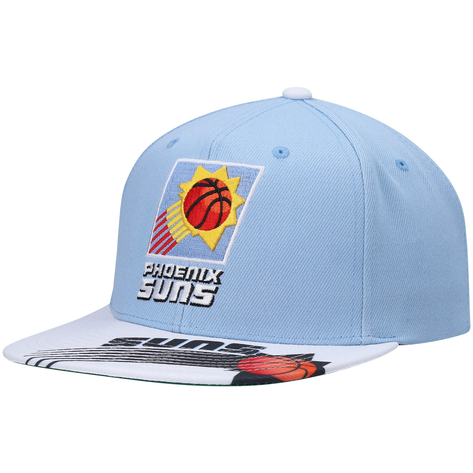 MENS MITCHELL & NESS NBA RELOAD 3.0 SNAPBACK HWC SUNS - LIGHT BLUE