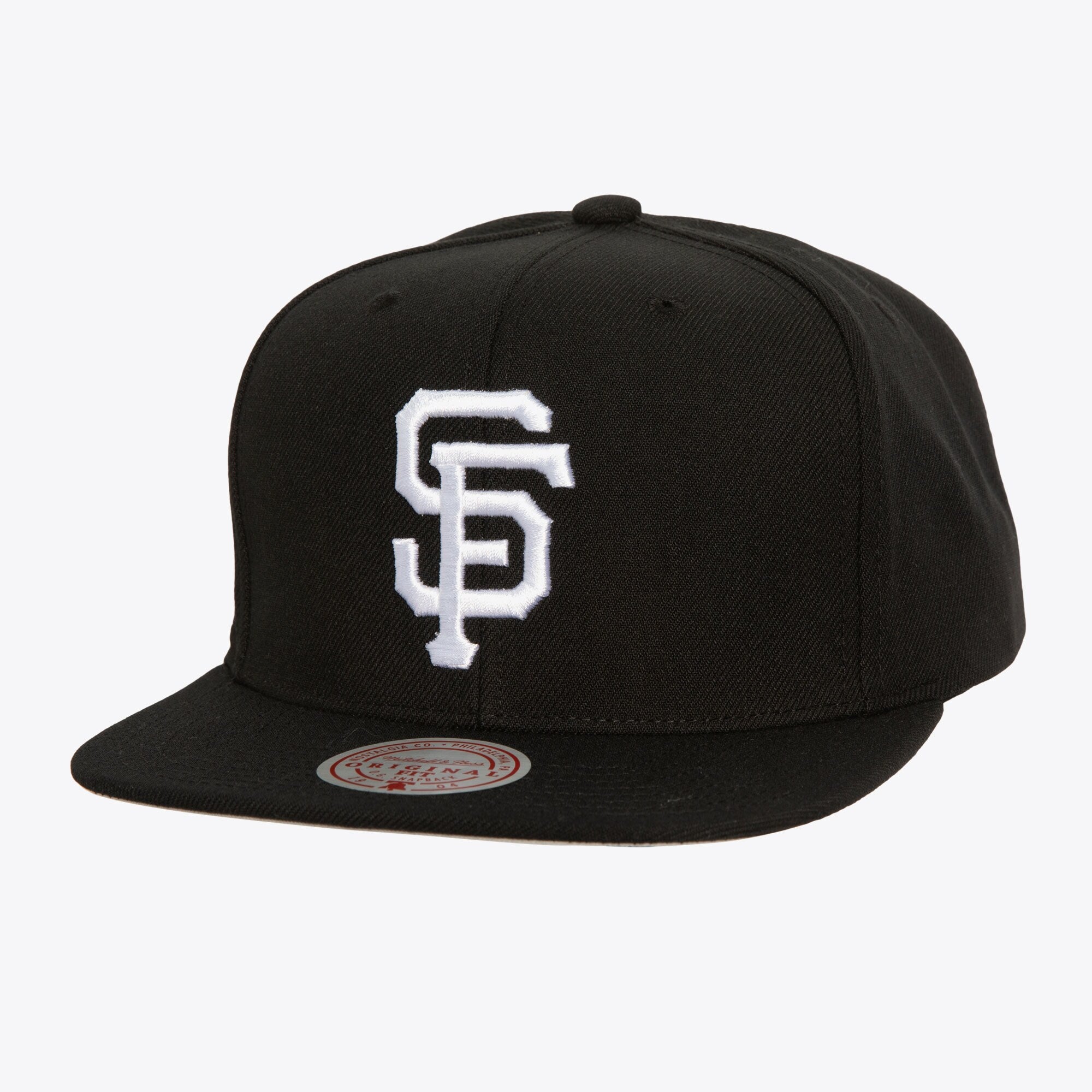 Mens Mitchell & Ness MLB EVERGREEN BLACK WHITE SNAPBACK GIANTS