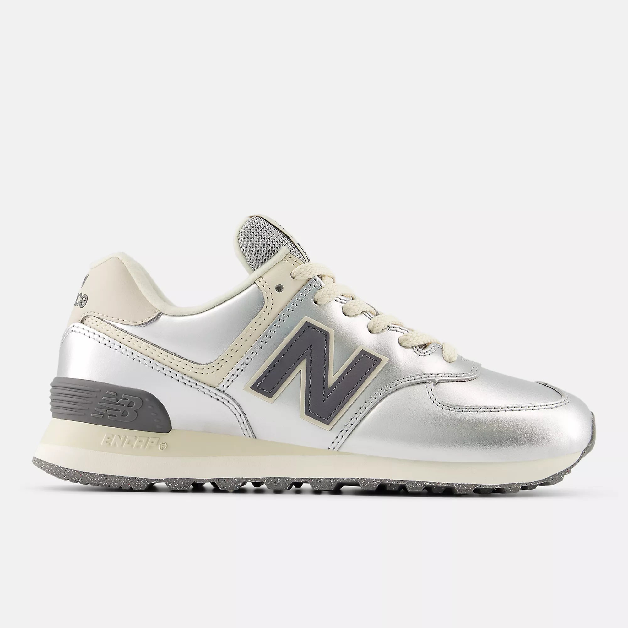 [WL574MLG] WOMENS NEW BALANCE 574 'METALLIC SILVER ARTIC GREY'