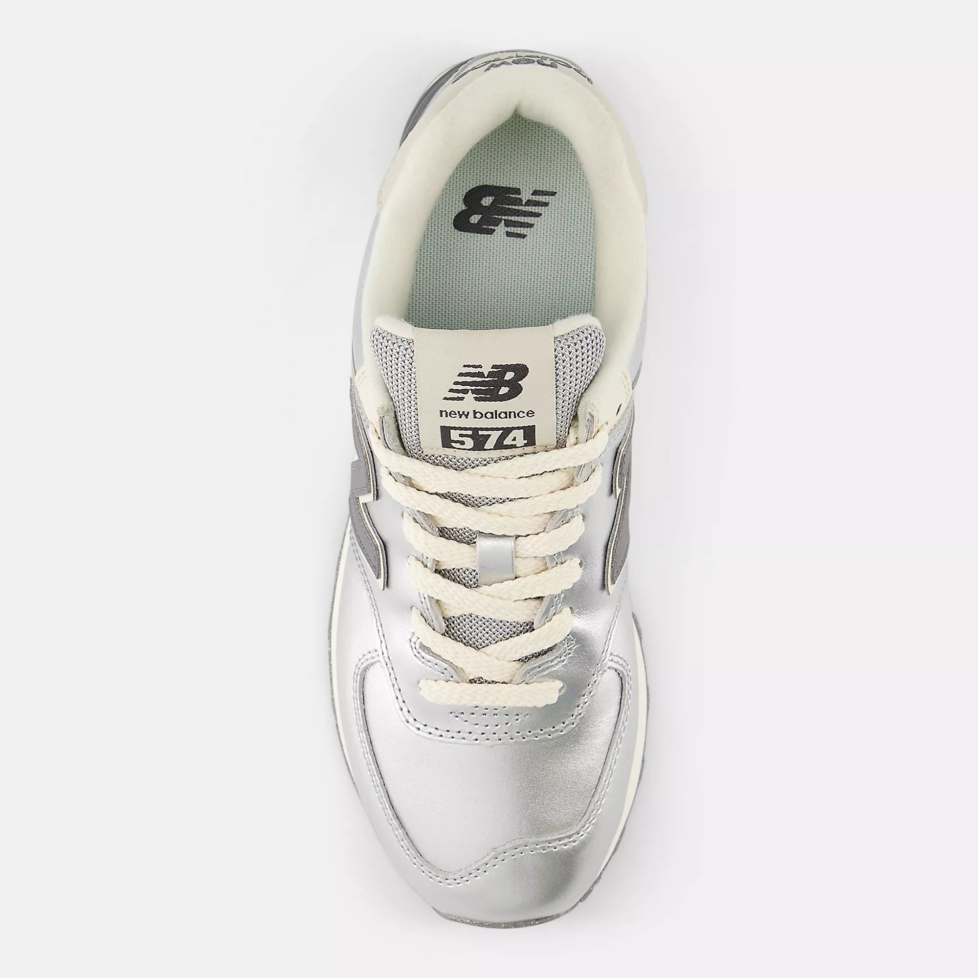 [WL574MLG] WOMENS NEW BALANCE 574 'METALLIC SILVER ARTIC GREY'