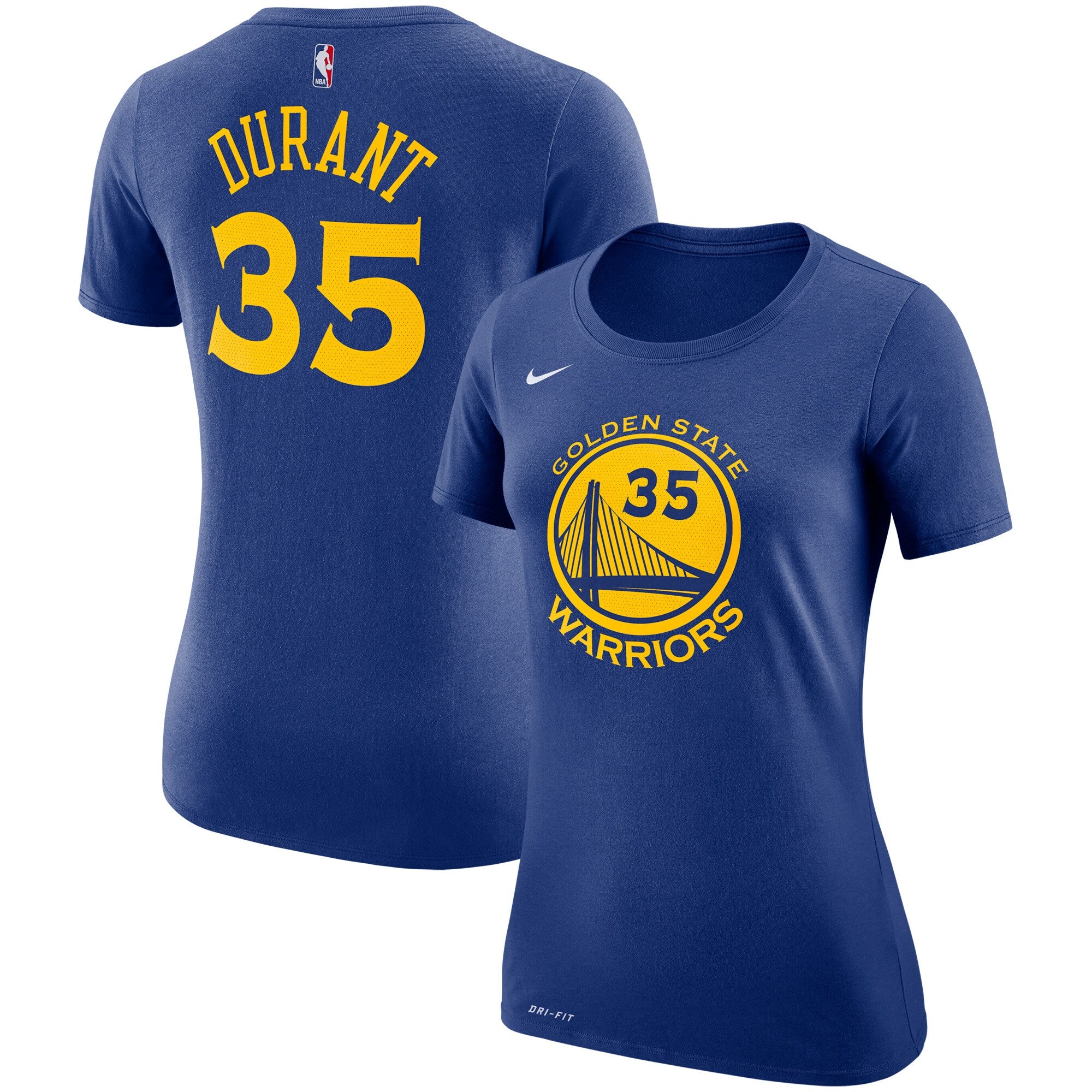 [AH1328-472] Womens Nike NBA GSW The Bay Name & Number Kevin Durant T-Shirt