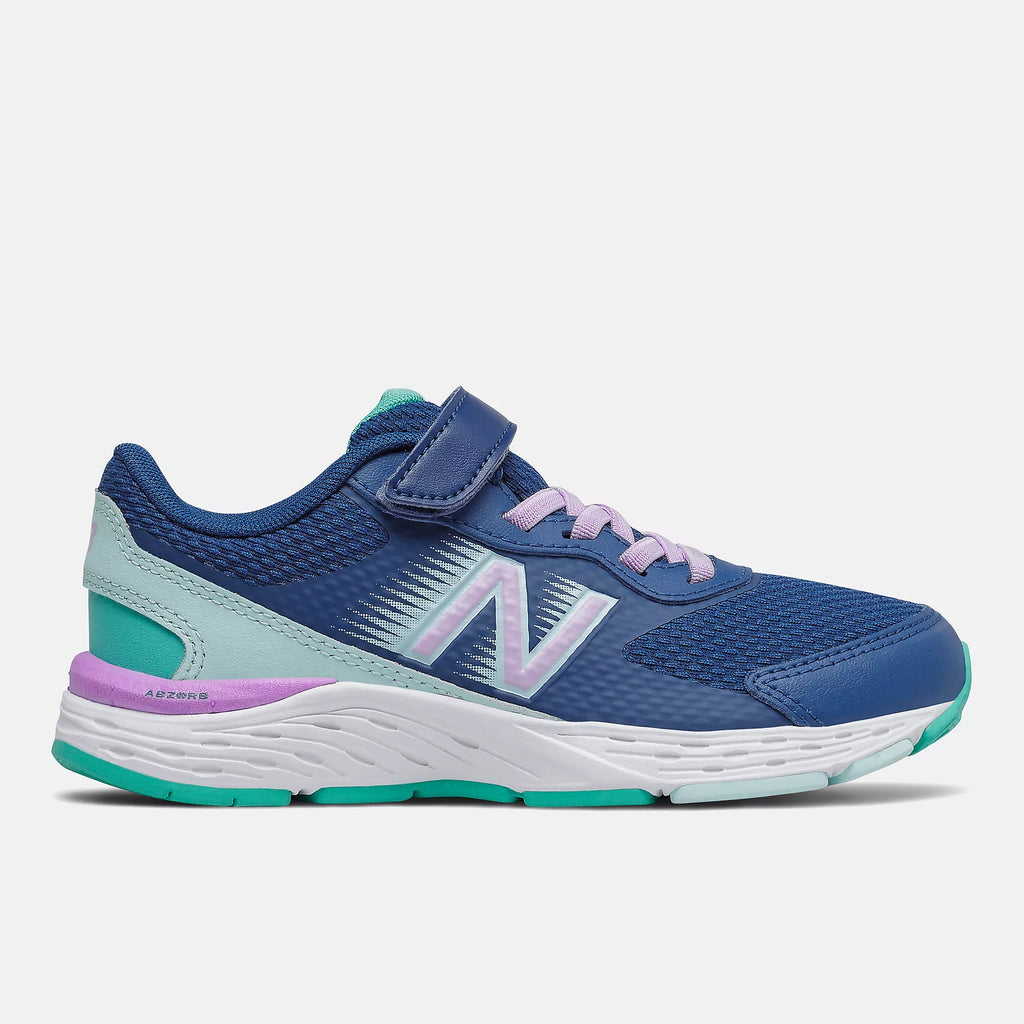 [YA680CW6 WIDE] PRESCHOOL NEW BALANCE 680V6 BUNGEE 'CAPTAIN BLUE MINT' WIDE