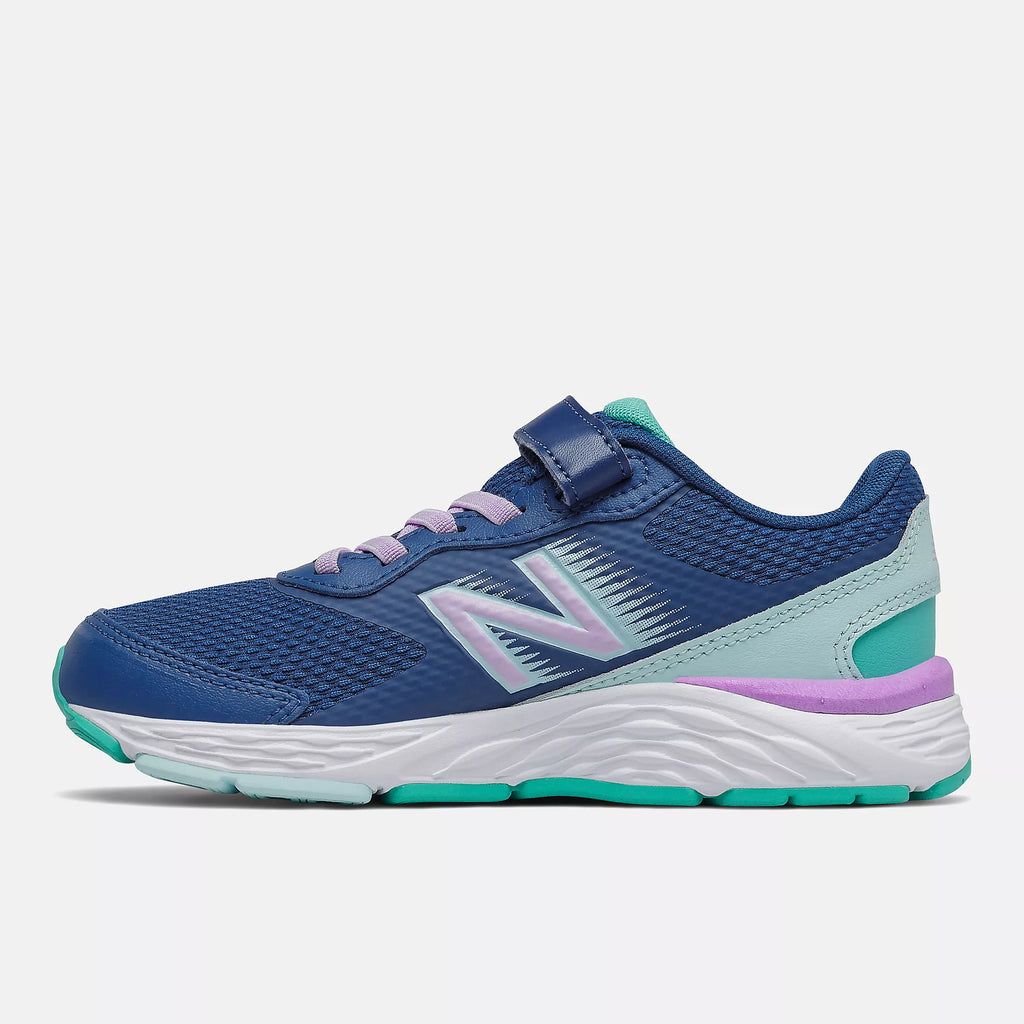 [YA680CW6 WIDE] PRESCHOOL NEW BALANCE 680V6 BUNGEE 'CAPTAIN BLUE MINT' WIDE