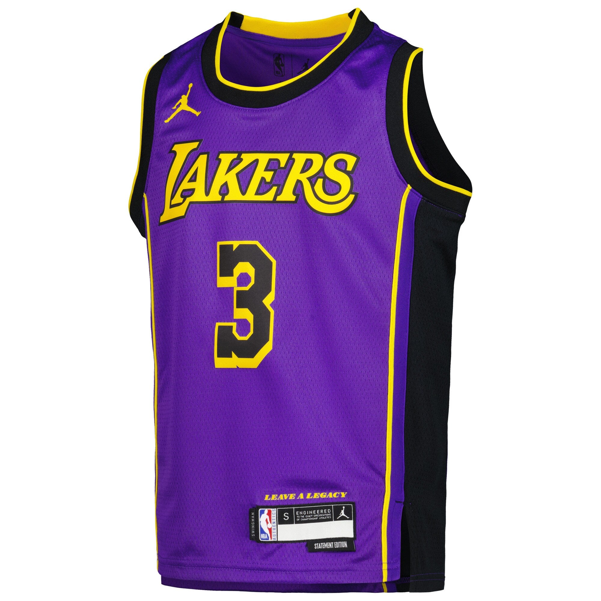 Youth Air Jordan NBA ANTHONY DAVIS PURPLE LA LAKERS SWINGMAN STATEMENT JERSEY