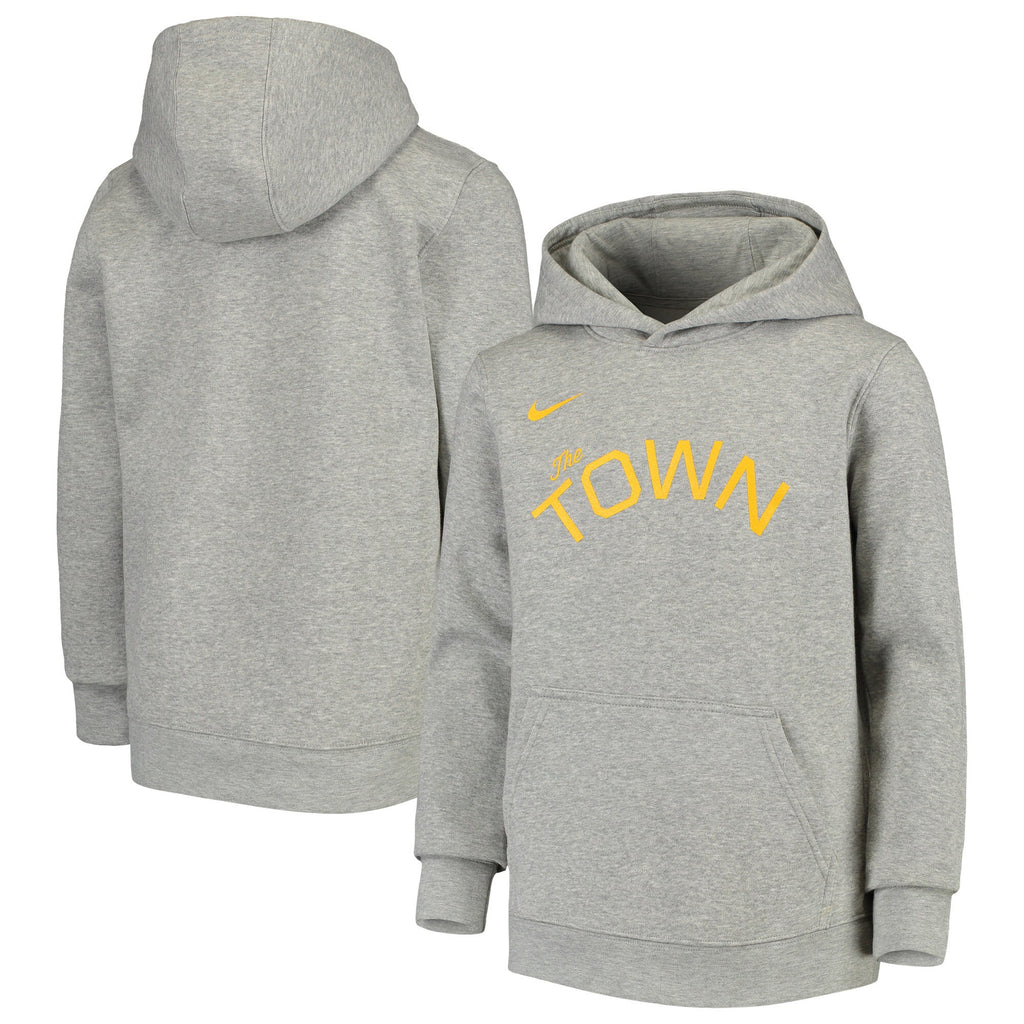 [AA3663-064] Mens Nike NBA Golden State Warriors Earned Edition Logo Essential Pullover Hoodie