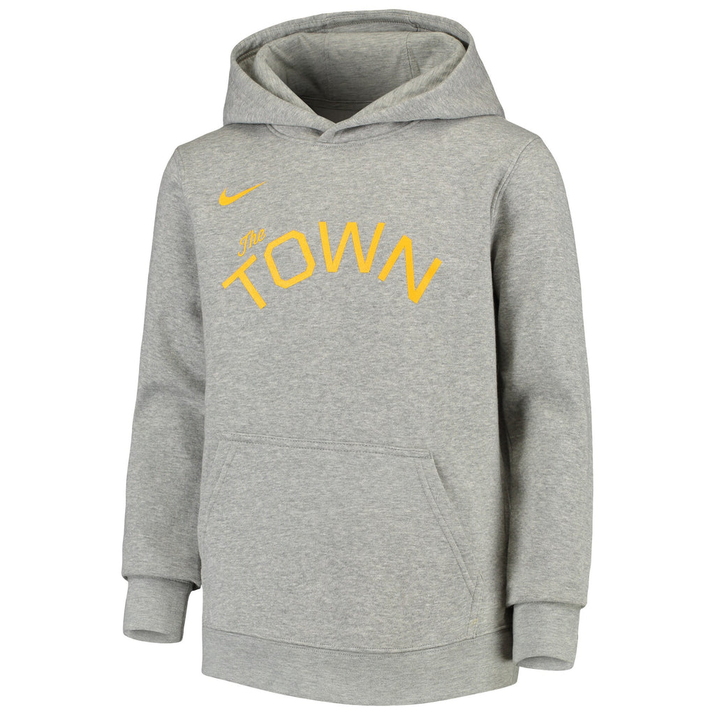 [AA3663-064] Mens Nike NBA Golden State Warriors Earned Edition Logo Essential Pullover Hoodie