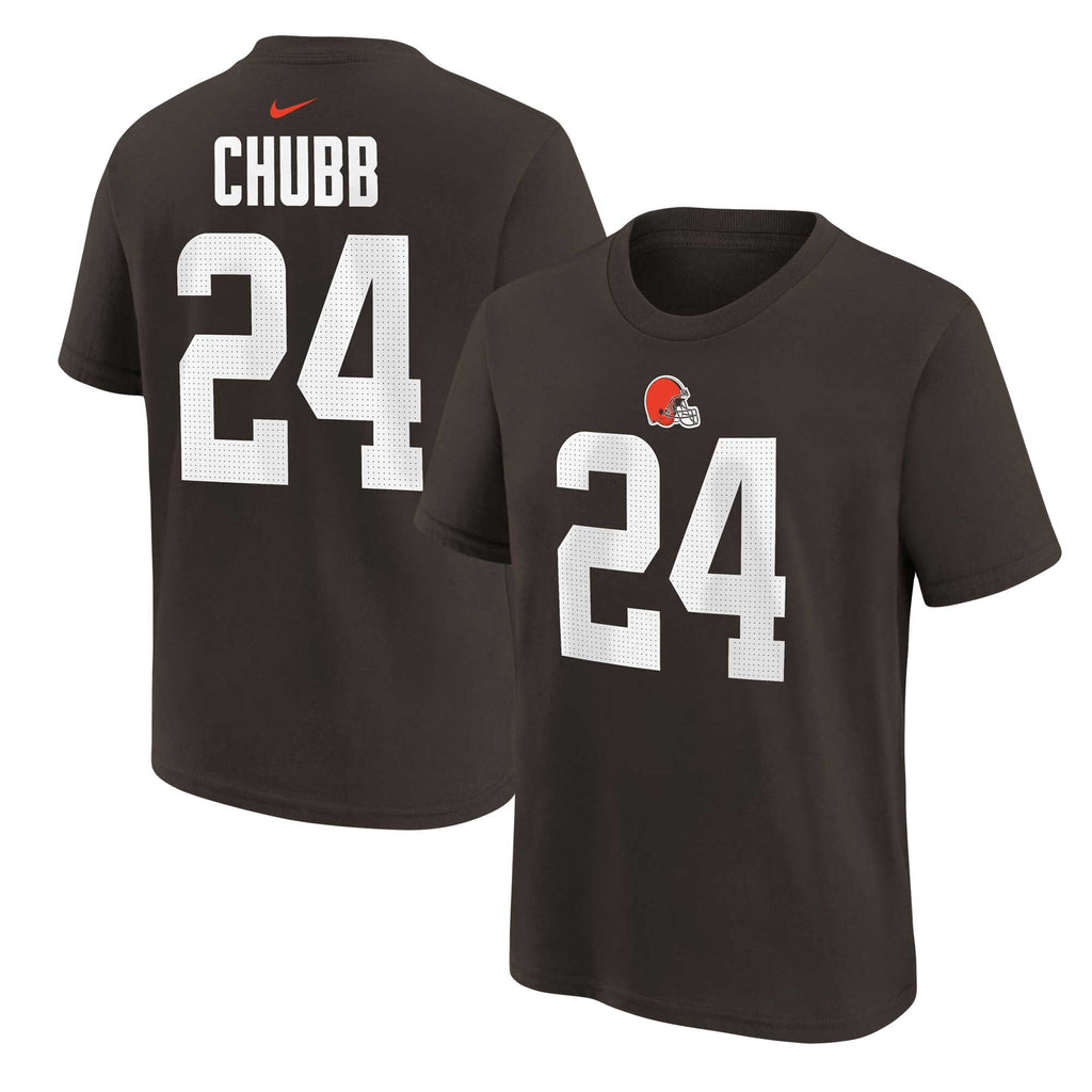 [9Z1B7FGD7-BRWNC] YOUTH NIKE NICK CHUBB BROWN CLEVELAND BROWNS T-SHIRT