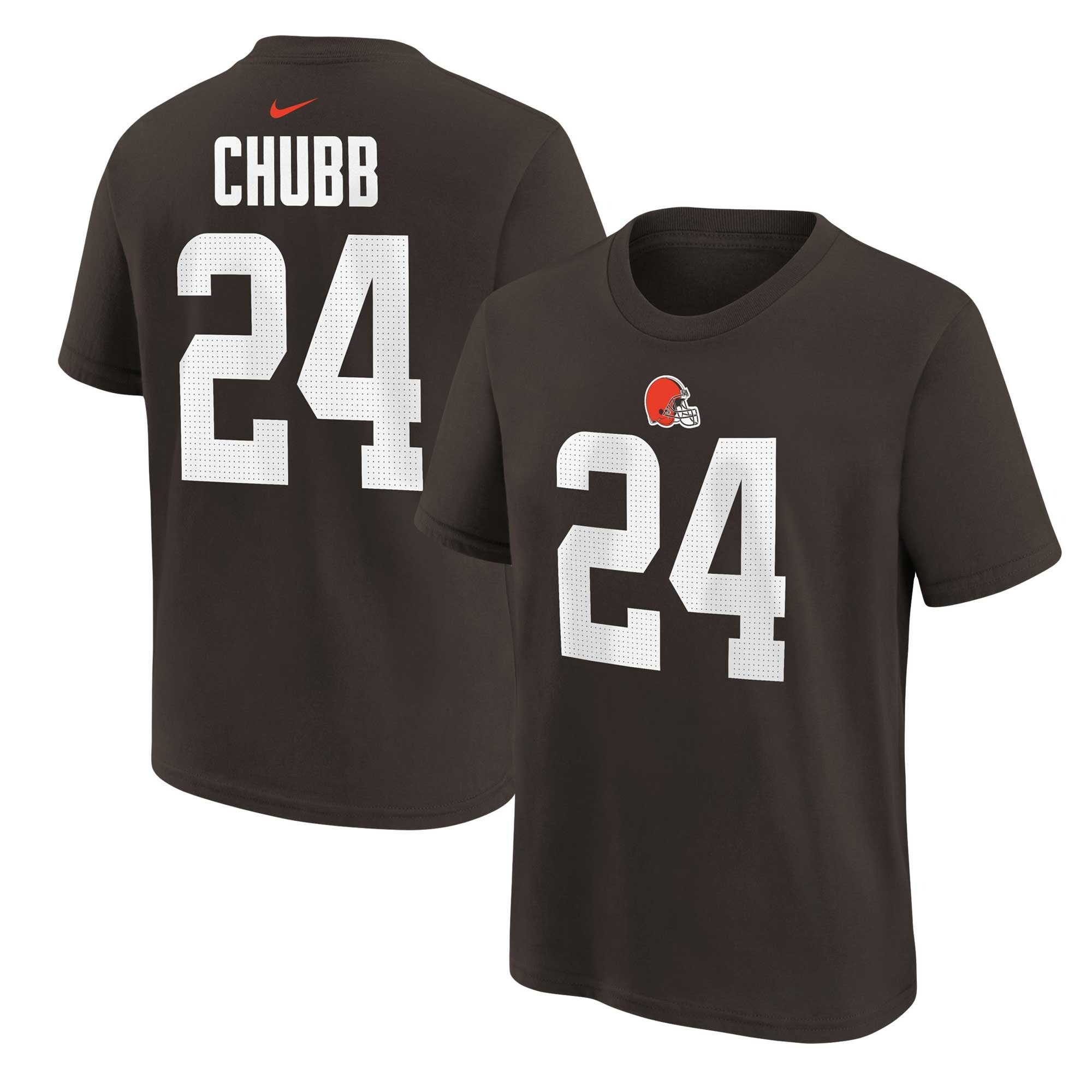 [9Z1B7FGD7-BRWNC] YOUTH NIKE NICK CHUBB BROWN CLEVELAND BROWNS T-SHIRT