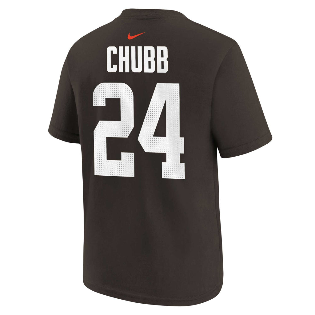 [9Z1B7FGD7-BRWNC] YOUTH NIKE NICK CHUBB BROWN CLEVELAND BROWNS T-SHIRT