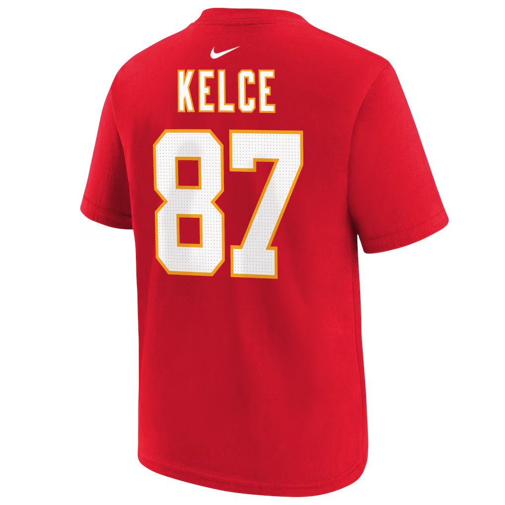 [9Z1B7NFPRECHIK] YOUTH NIKE CHIEFS SUPER BOWL LIX PLAYER TRAVIS KELCE N&N T-SHIRT