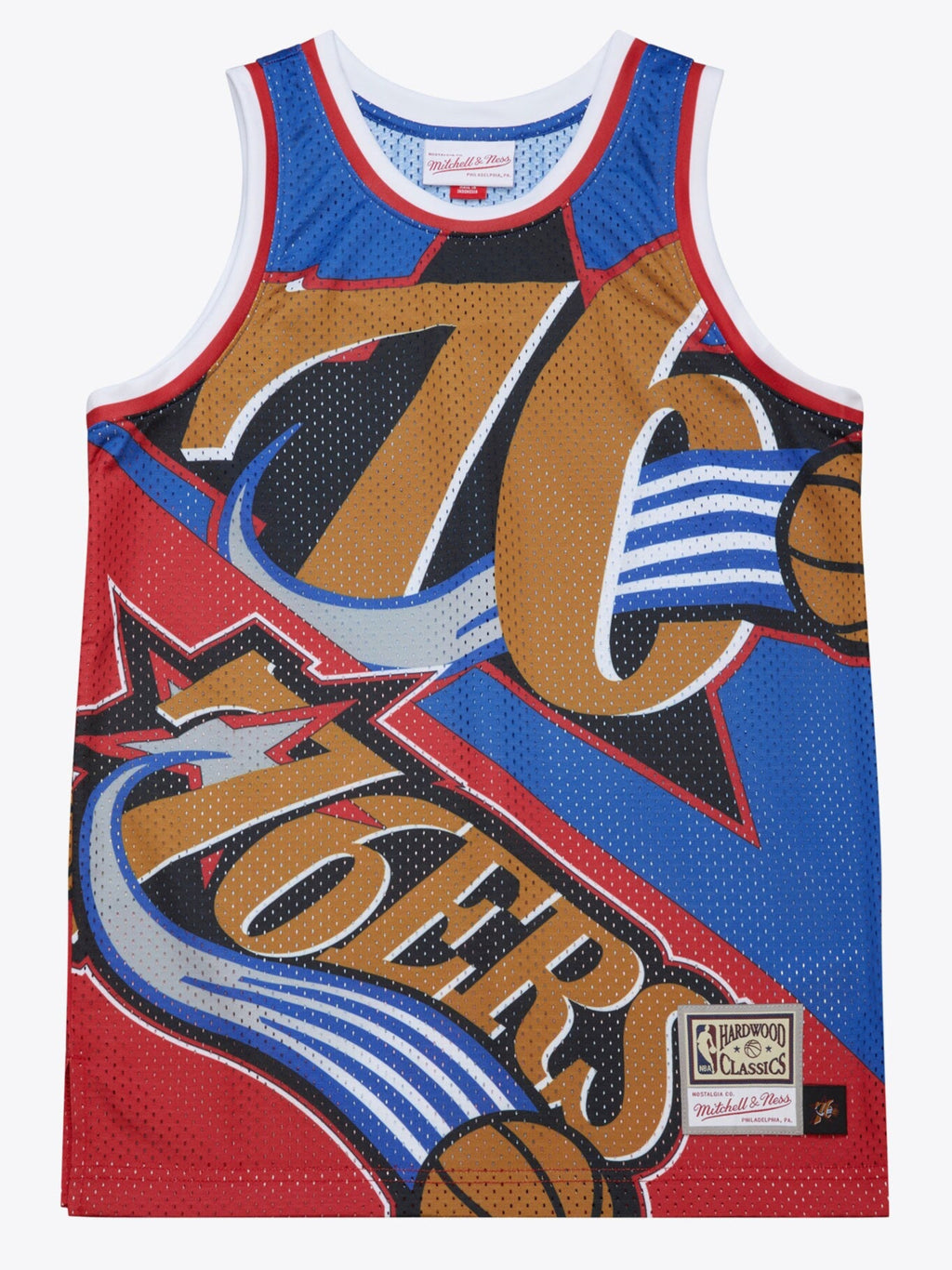 [TMTK4350-P76YYPPPBLUE] MENS MITCHELL & NESS BIG FACE FASHION TANK 5.0 76ERS