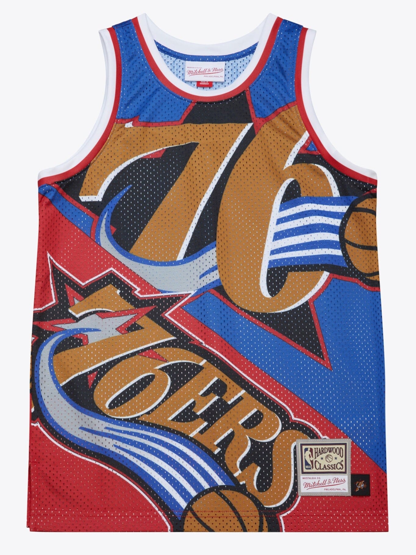 [TMTK4350-P76YYPPPBLUE] MENS MITCHELL & NESS BIG FACE FASHION TANK 5.0 76ERS