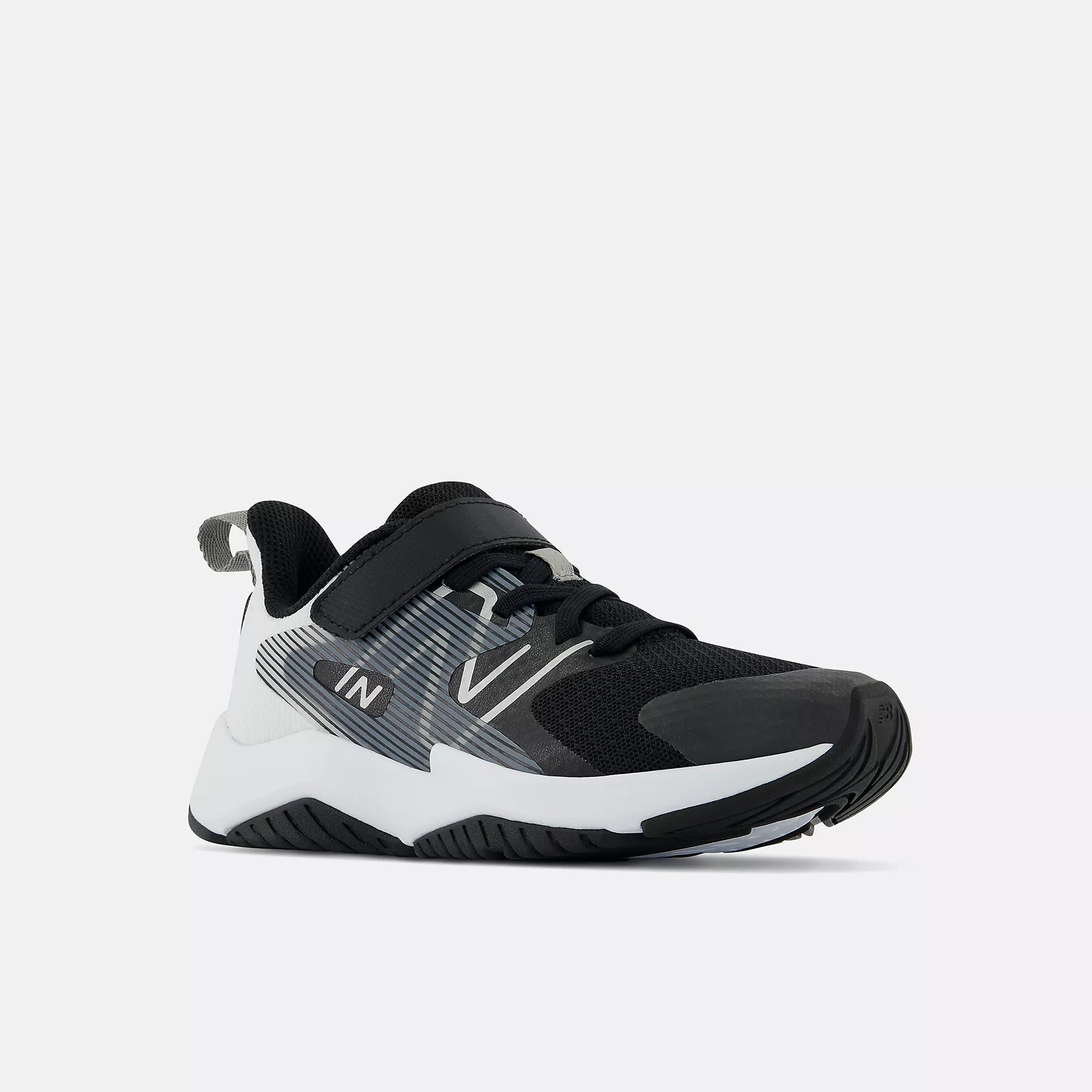 [YTRAVBW2] PRESCHOOL NEW BALANCE RAVE RUN V2 BUNGEE LACE 'BLACK WHITE (PS)'