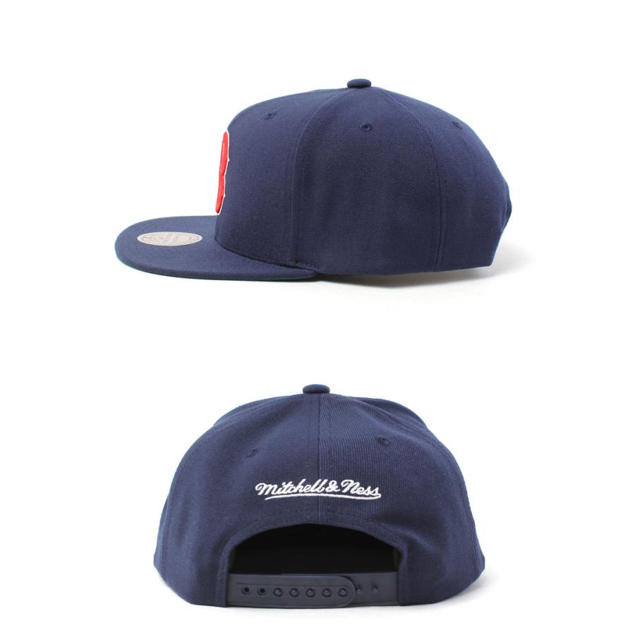 MENS MITCHELL & NESS MLB LEAGUE PATCH SNAPBACK RED SOX