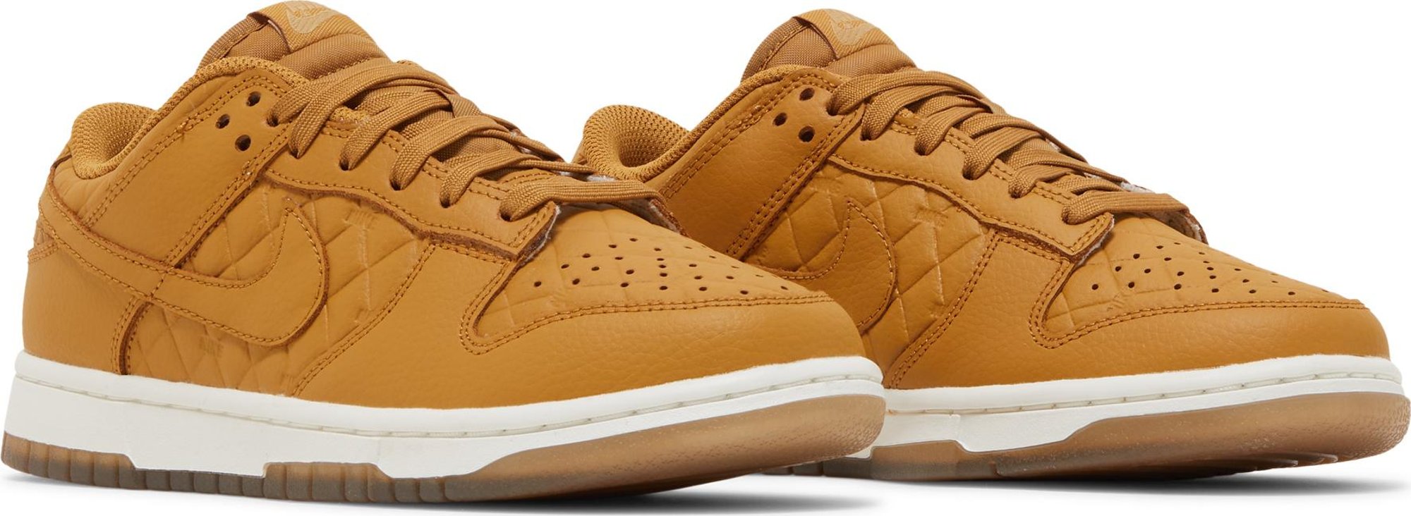 [DX3374-700] Womens Nike DUNK LOW 'Quilted Wheat'